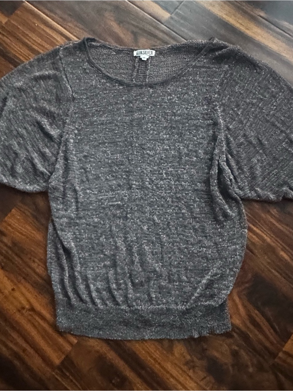 Quiksilver Women's bronze oversized sleeve mesh Pullover large